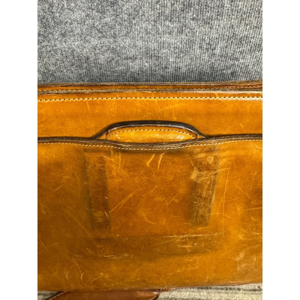 Hartmann Vintage Belting Leather Briefcase Messenger Bag Tan Heritage Laptop Bag